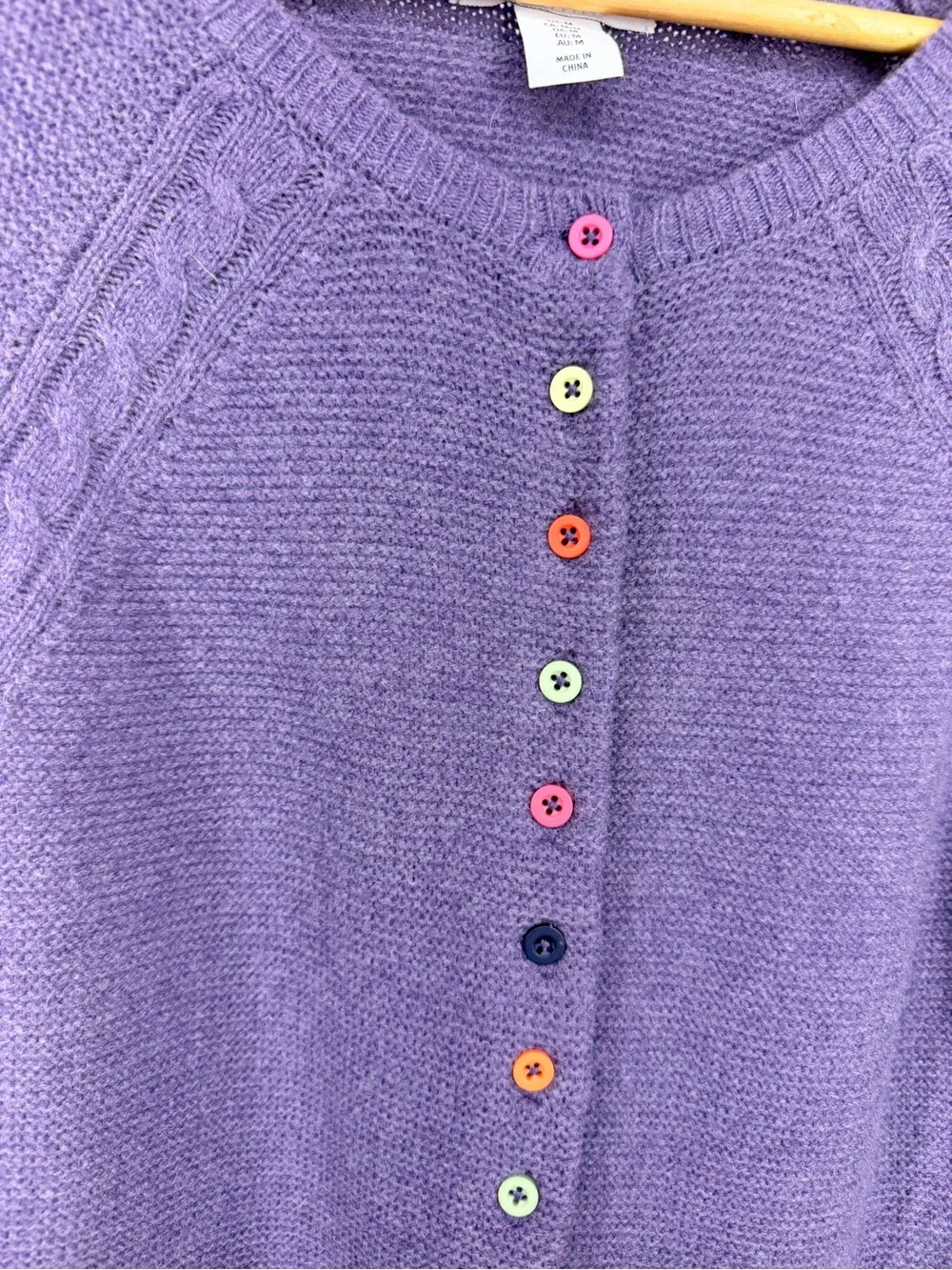 Tabitha Webb Women’s Medium Purple Cardigan Sweater